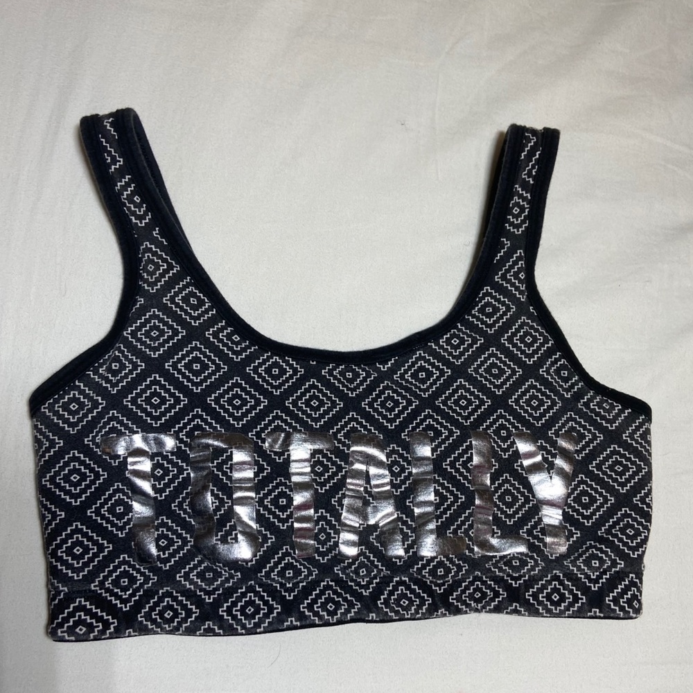 PINK Crop Tank/Sports Bra “TOTALLY” design